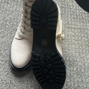 Off white Kate Spade combat bootie